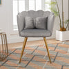 Velvet Dining Chairs Armchair Upholstered Accent Chair with Gold Metal Legs SR