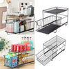 Kitchen Rack Under Sink Cupboard Organiser Storage Slim Tidy Shelf Baskets Metal