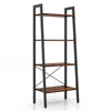 4-Tier Industrial Bookshelf Free Standing Display Shelf Storage Rack for Bedroom