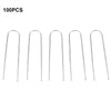 100PCS Metal U Shaped Turf Pin Ground Staple’s Garden Tent Securing Pegs UK