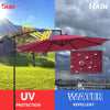 3m Garden Cantilever Parasol Banana Umbrella Crank & Tilt,w/Cross & Fan Base Set