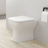 Modern Wall Hung Toilet White WC Pan Soft Close Seat Ceramic Bathroom Cloakroom