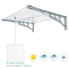 Grey Door Canopy Awning Shelter Front Back Porch Outdoor Shade Patio 120 x 90CM