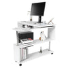 Corner L-Shaped Computer Desk PC Laptop Table Workstation Home Office w/ Shelves
