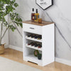 NICEME Small Wine Cabinet, Wine Rack with Drawer, Kitchen Bar Storage Cabinet