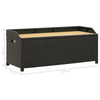 Garden Storage Bench Storage Cabinet Organizer Shelves 120 cm Poly Rattan Black