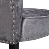 Crushed Velvet Upholstered Knocker Back Bar Stool Studded Kitchen Counter Seat