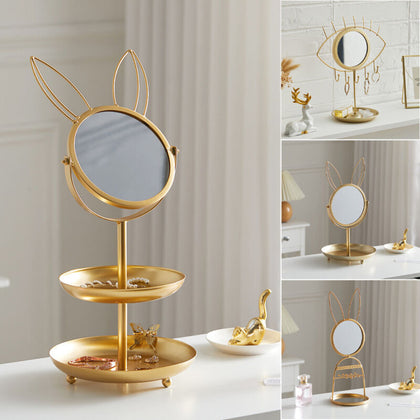 Jewelry Necklace Ring Earring Stand Mirror Show Rack Display Organizer Holder UK