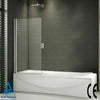 800x1400mm 180 Pivot Shower Bath Screen Frameless Over 6mm Glass Door Panel