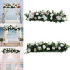 Artificial Silk Rose Flower Row Leaves Wedding Party Garden Wall Valentine Decor