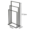 Bath 3 Tier Towel Rack Metal Freestanding Towel Bar Holder Clothes Drying Stand