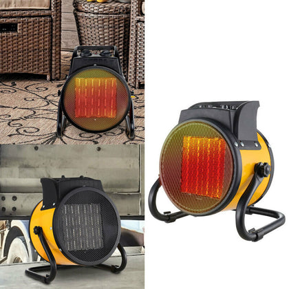 Electric Fan Heater Tilting Space Air Warmer Industrial Garage Workshop Factory