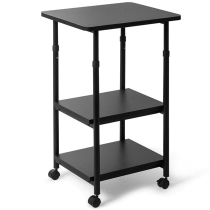 Mobile Printer Utility Cart Machine Stand Home Office Storage Organiser Shelves