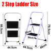 Foldable Non Slip 3 & 4 Step Steel Tread Safety Hand Rail Ladder Durable Panel