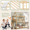 Treehouse Bed Wooden Bed Frame 3ft Kids Sleeper Cabin Bunk Beds for Kids Canopy
