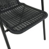 Set of 2 4 6 Stackable Rattan Black Strong Outdoor Patio Garden Chairs w/ Arms