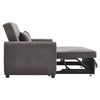 Grey Fabric Aramchair Sofa Bed 2 Seater Pull Out Double Sleeper Sofa Bed