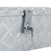 Aluminium Storage Box Silver Lockable Trailer Box Tool Box Organizer Chest