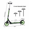 Folding Kick Push Scooter Teens Adult Ride On Adjustable Height W/Strap&Brake UK