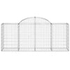 Arched Gabion Baskets 5 pcs 200x50x80/100 Galvanised G6Y2