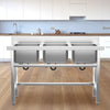 Kitchen SINK Commercial Catering 2/3 Bowl Workbench Prep Table Sink Basin Kit UK