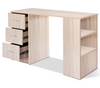 Large Computer Desk With Shelves & Drawers PC Writing Study Table Home Office