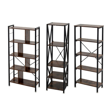 Narrow Large Bookshelf Bookcase Industrial Book Shelves for Living Room Bedroom