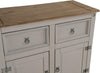 Corona Sideboard Grey Wax 3 Door 3 Drawer Solid Pine Dining Furniture®