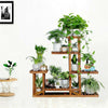 Upgrade Wooden Flower Pot Plant Stand Outdoor Indoor 6 Tier Rack Bonsai Display