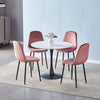 90cm Round Indoor Kitchen Office Dining Table Bistro Leisure Metal Pedestal Base
