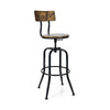 Set of 2 Bar Stool Adjustable Swivel Kitchen Dining Chair W/ Ergonomic Backrest