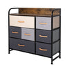 Fabric Chest of Drawers 3-tier Storage Organizer Unit 7-Drawer Dresser Bedroom