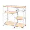 3-Tier Kitchen Baker's Rack Microwave Oven Stand Storage Cart Shelf White Oak UK