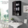 Louvered Bathroom Wall Cabinet Wall Mounted Storage Organizer Adjustable Shelves