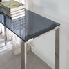 Slim Console Table Side Narrow Desk Kitchen Hallway Stand Rectangular Glass Unit