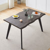 Morden Brown Dining Table Dining Room Kitchen Garden Table Metal Straight Legs