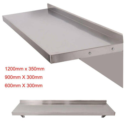 600/900/1200mm Stainless Steel Shelves, Commercial Kitchen Clean Room Wall Shelf