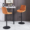 2x Bar Stools Kitchen Breakfast Chairs Gas Lift Swivel Faux Leather Velvet Chair