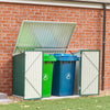 6FT 7FT GALVANIZED XL STEEL LOCKABLE SHED GARDEN BIKE BINS STORAGE GARBAGE HOUSE