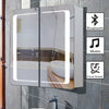 Anti-fog LED Illuminated Bathroom Mirror Cabinet IP44 Demister Sensor Bluetooth