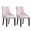 1/2/4/6 Dining Chairs Armchair High Back Linen/Velvet Upholstered Wood Legs Home