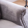 Velvet Linen Occasional Armchair Queen Anne Chair Lounge Oyster Wing Back Sofa