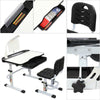 70CM Lifting Table Top Can Tilt Desk Chair Set Kids Study Learning Table W/Lamp