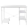 Computer Desk PC Table Workstation Home Office with 2 Shelves Walnut/White