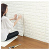 10Pcs 3D Tile Brick Wall Stickers Self-adhesive Wallpaper Foam Panel 70×77cm UK