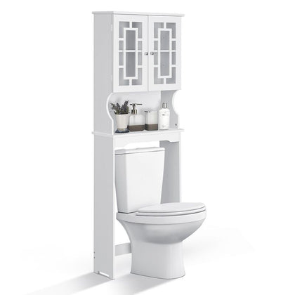 Over-The-Toilet Storage Cabinet 3-Tier Washing Machine Rack W/ Adjustable Shelf