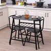 Marble Vein Table + 2 Chairs Set Bistro Set Metal Frame Coffee Breakfast Kitchen