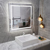 800x800mm LED Illuminated Bathroom Mirror Dual Light With Demister Touch Switch