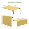 80x60CM Wall-mounted Drop-leaf Table Folding PC Laptop Desk Wooden Kitchen Desk