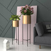 2x Gold Metal Plant Pot Stand Holder Indoor Garden Decor Flower Planter Display